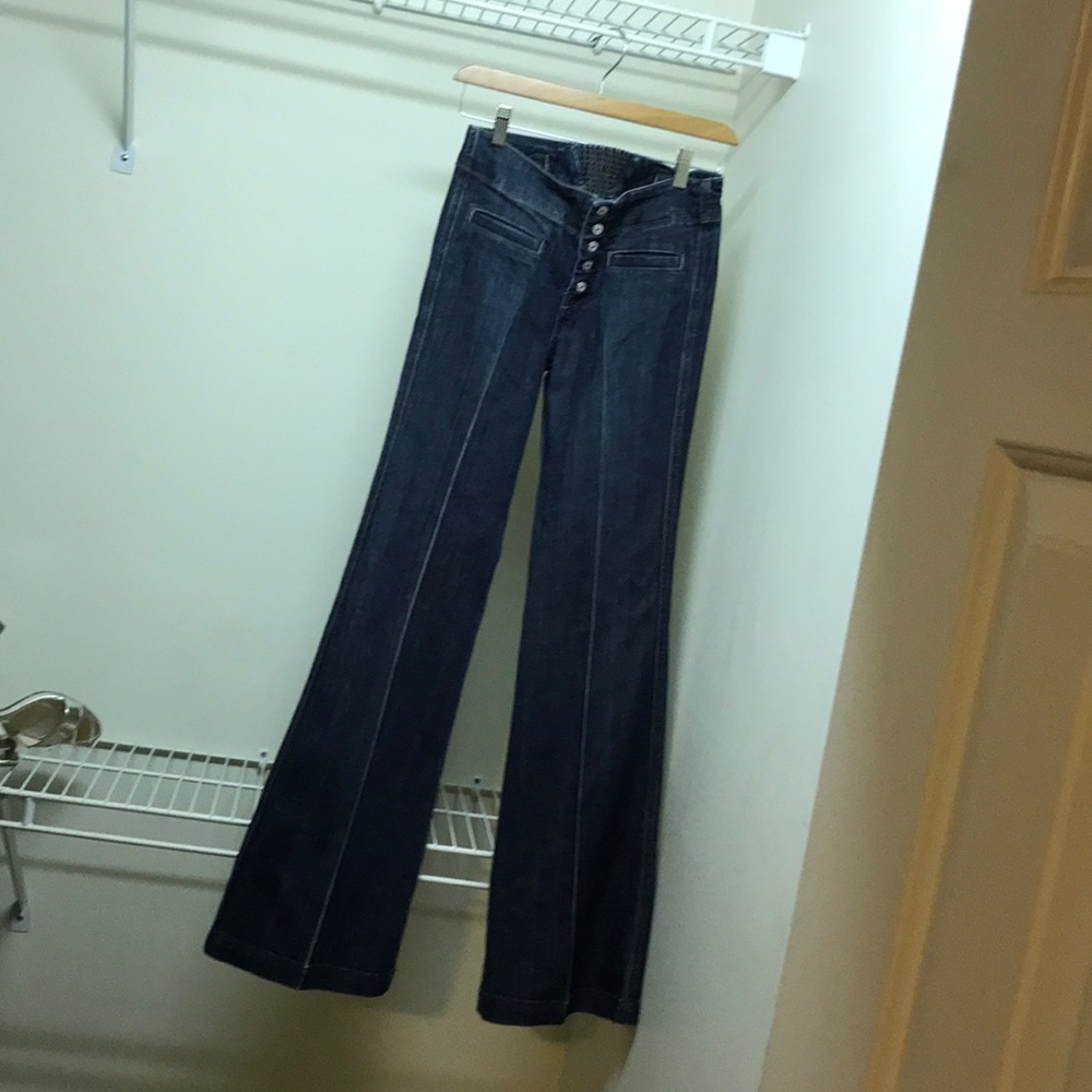 High waisted wide leg jeans